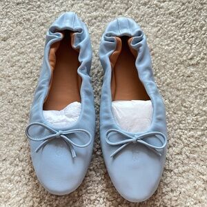 Light blue ballet flats